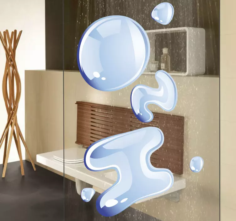 H2o Text Blasen Aufkleber - TenStickers