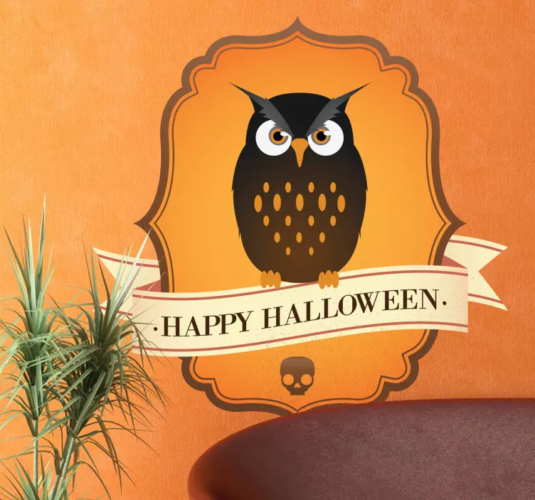 Halloween Eule Aufkleber - TenStickers