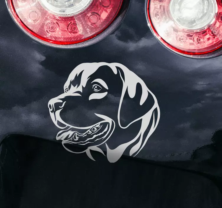 Wandtattoo Haustier Rottweiller einfarbiger Aufkleber - TenStickers