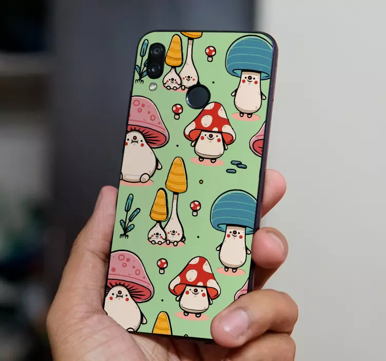 Huawei Sticker entzückende pilzfiguren - TenStickers