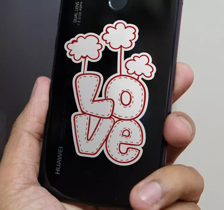 Huawei Sticker wolken über liebestext - TenStickers