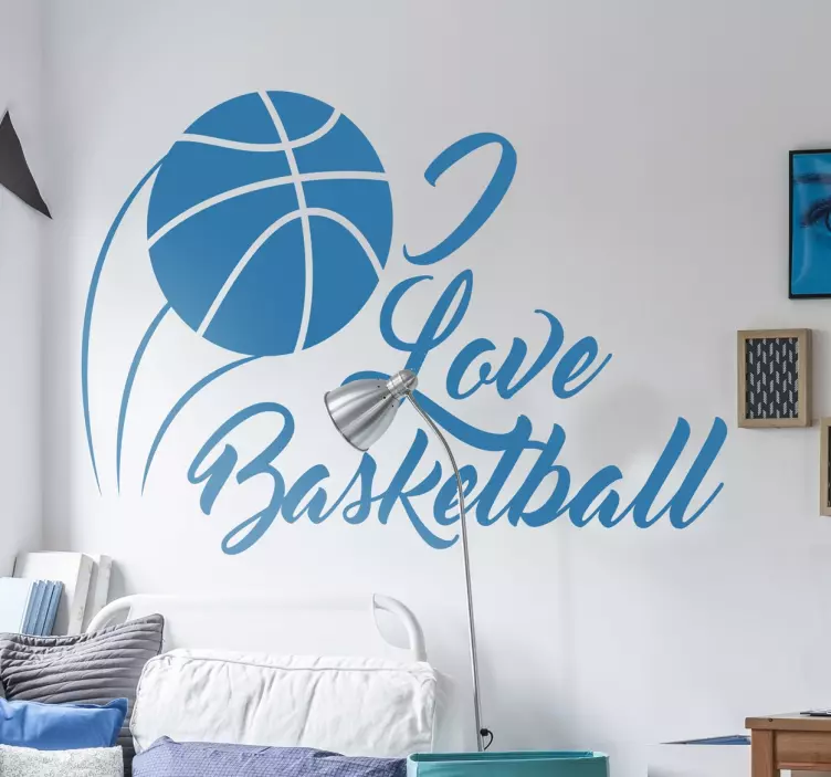 I love Basketball Wandtattoo - TenStickers
