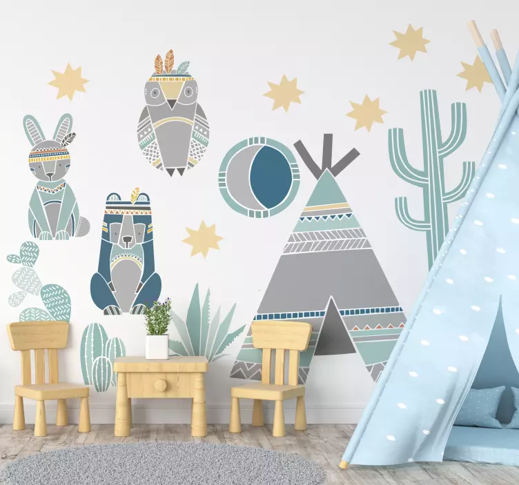 Traditionelle symbole der indigenen wandaufkleber - TenStickers