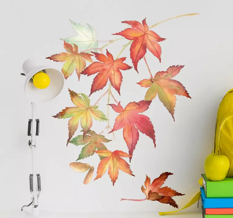 Japanische Ahorn Blätter Wandaufkleber - TenStickers