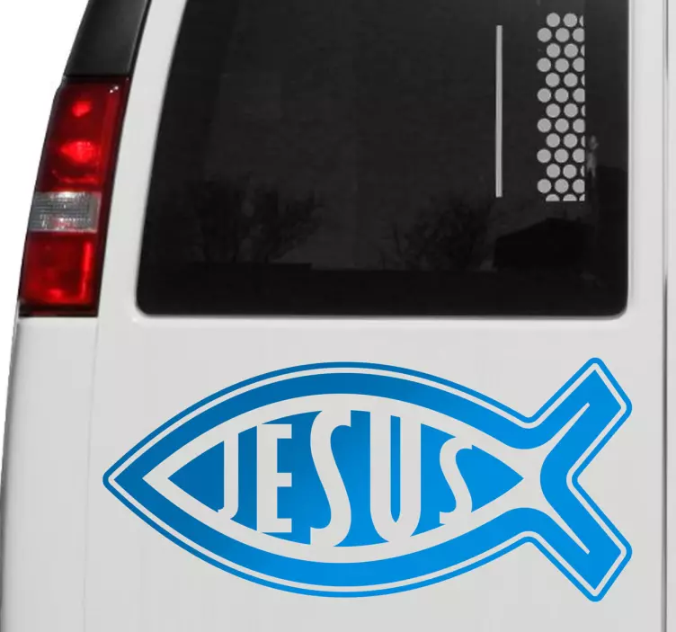 Jesus Fisch Religion Sticker - TenStickers