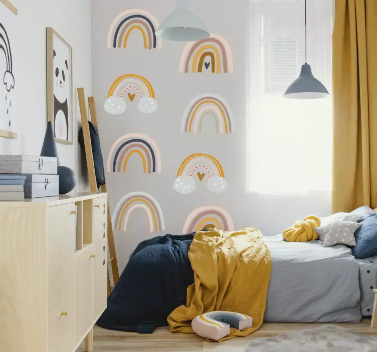 Wandtattoo Kinderzimmer boho-regenbogen - TenStickers