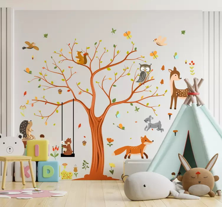 Wandtattoo Kinderzimmer herbstfauna - TenStickers