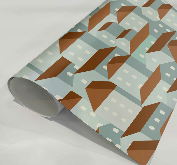 möbelfolie illustration eines DorfesDiese Illustration zeigt ein  - TenStickers