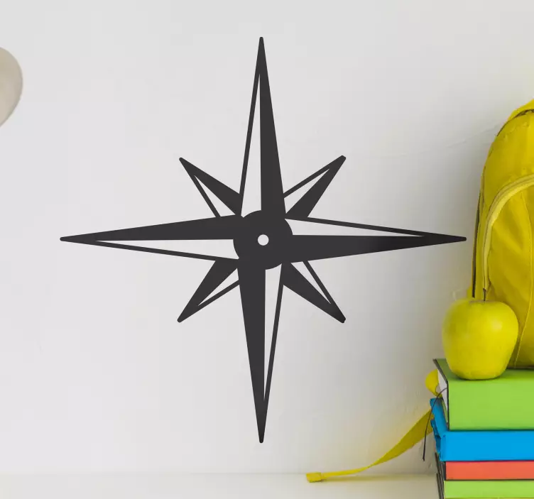 Kompassrose Reise Wand Aufkleber - TenStickers