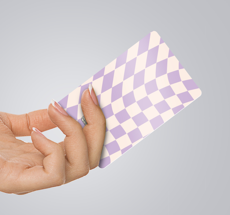 Kreditkarte Aufkleber quadrate pastellfarben - TenStickers