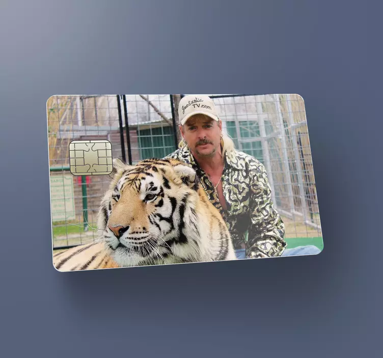 Kreditkarten Aufkleber Tiger King mit Tiger - TenStickers