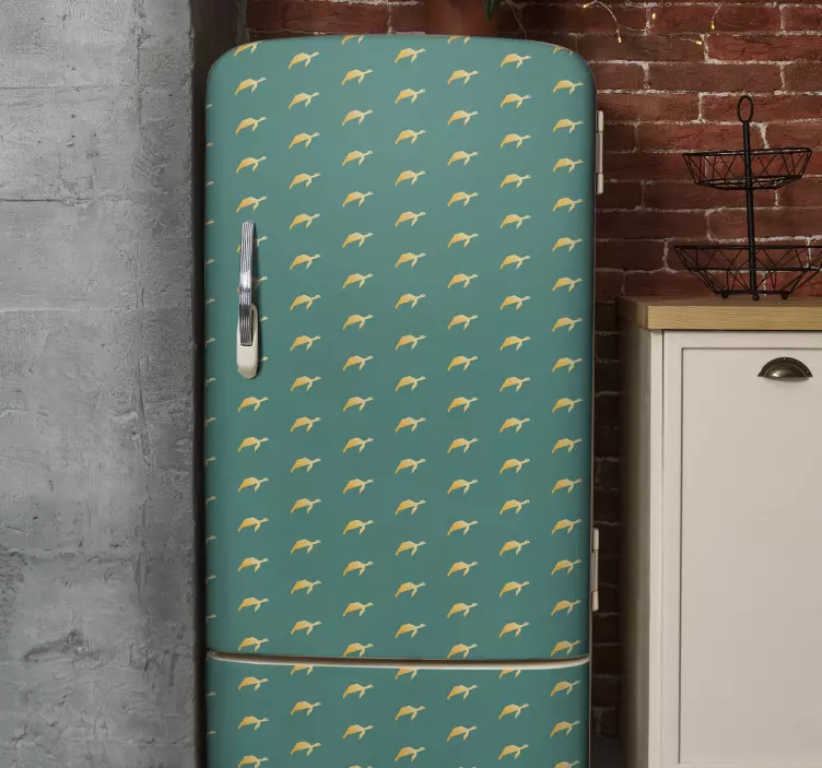 Kühlschrank Sticker Geometrische Schildkröte - TenStickers