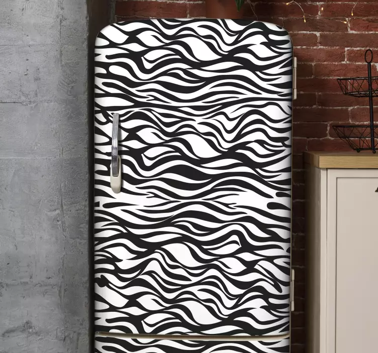 Kühlschrank Aufkleber Zebra Hintergrund - TenStickers