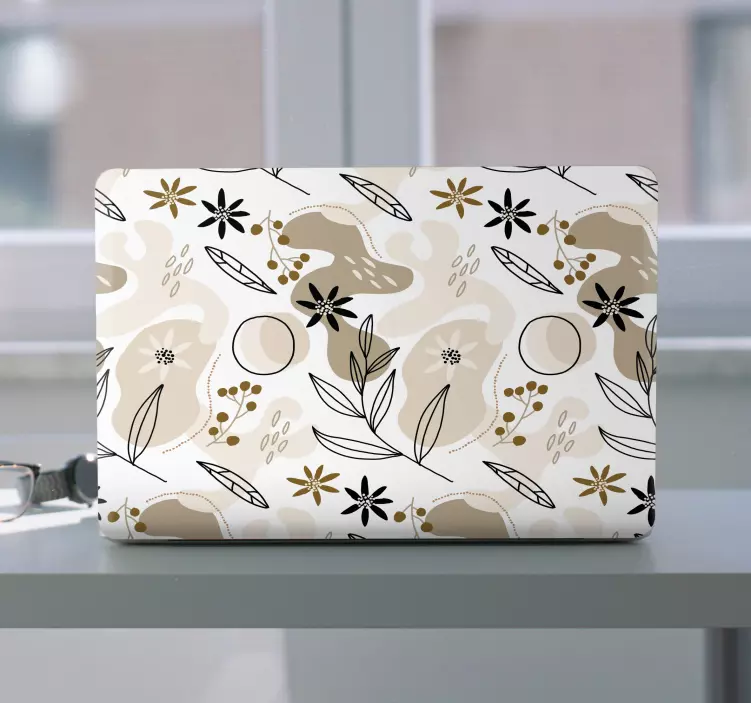 Laptop Aufkleber botanische elementzusammensetzung - TenStickers