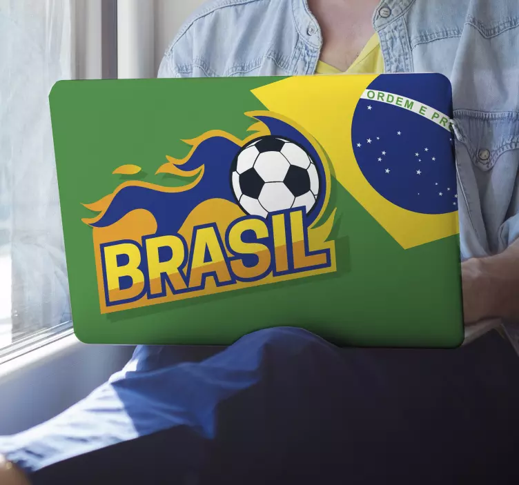 Laptop Aufkleber brasilianisches fußballemblem - TenStickers