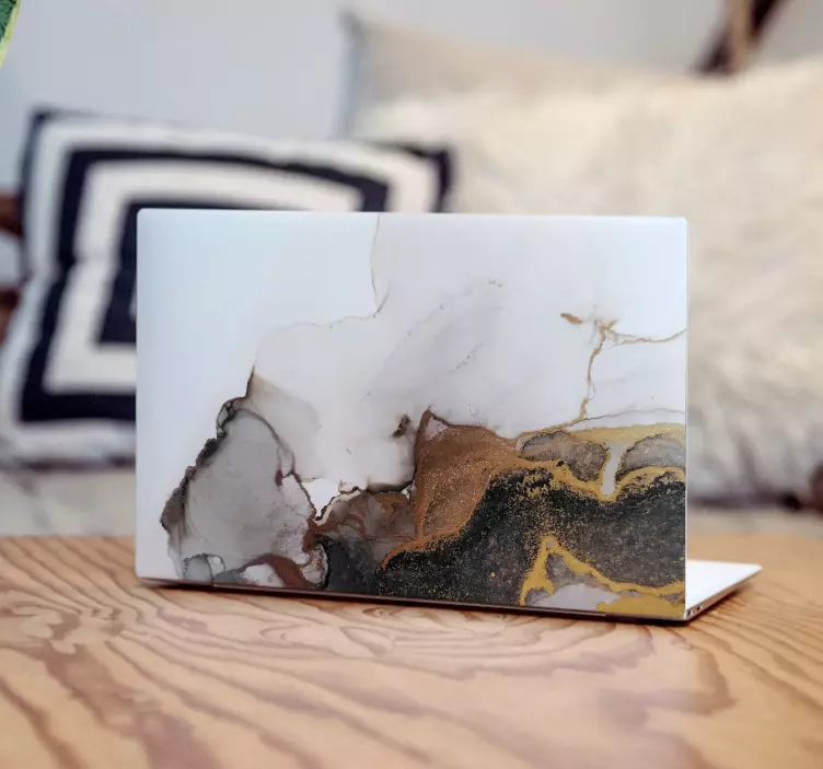Laptop aufkleber elegante marmor-oberfläche - TenStickers