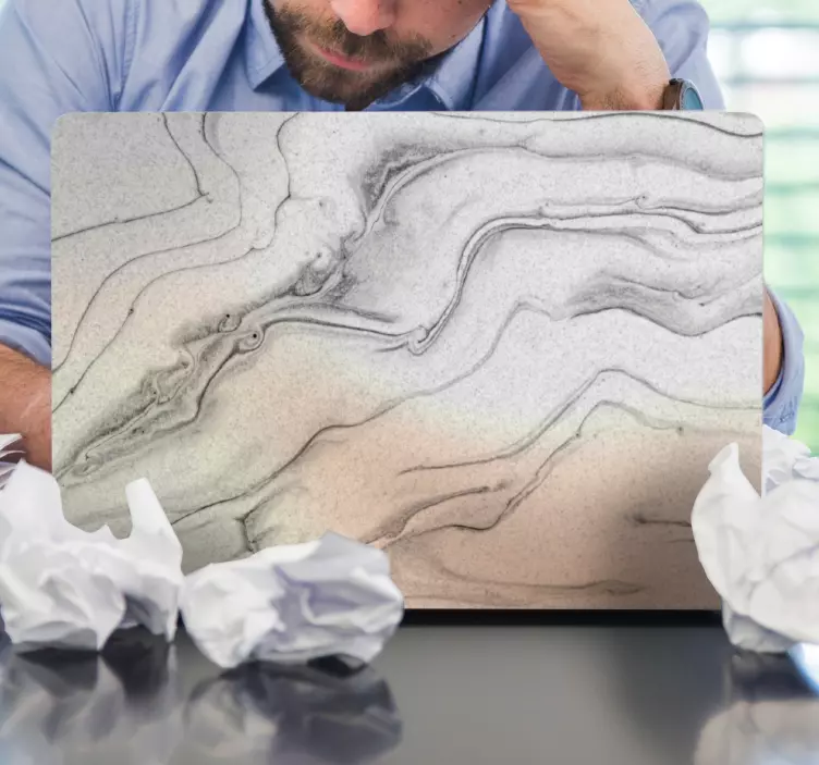 Laptop Aufkleber elegante marmorstruktur - TenStickers