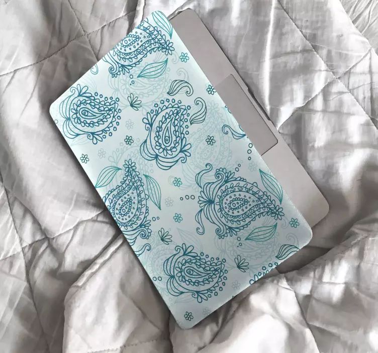 Laptop Aufkleber florales paisley-muster - TenStickers