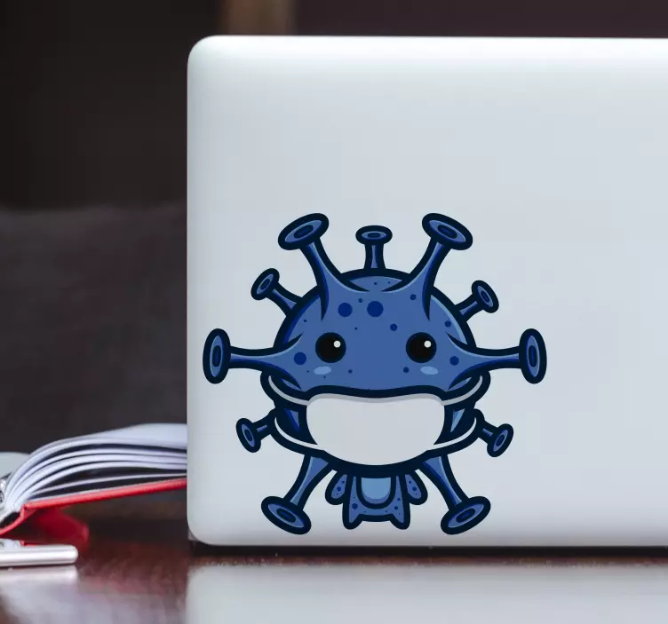 Laptop Aufkleber maske virus charakter - TenStickers