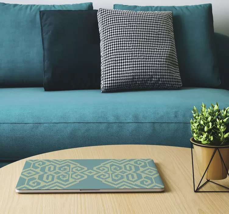 Laptop Aufkleber geometrische musterüberlagerung - TenStickers