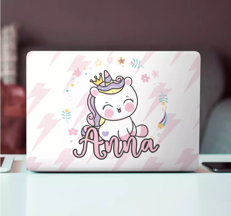 Laptop Aufkleber benutzerdefiniertes baby-einhorn - TenStickers