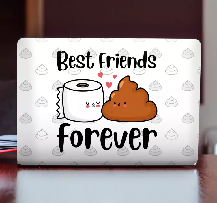 Laptop Aufkleber freundschaft toilettenpapier - TenStickers
