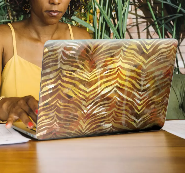 Laptop Aufkleber tigerstreifenmotiv - TenStickers