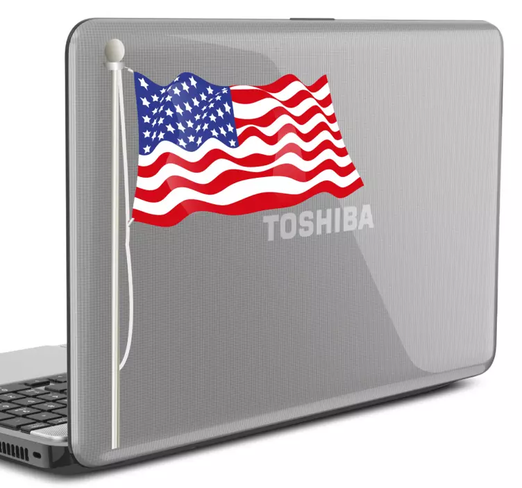 Laptop Aufkleber USA Flagge - TenStickers