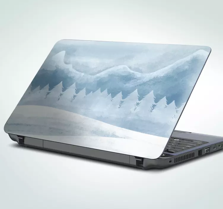 Laptop Aufkleber winterlandschaftsszene - TenStickers