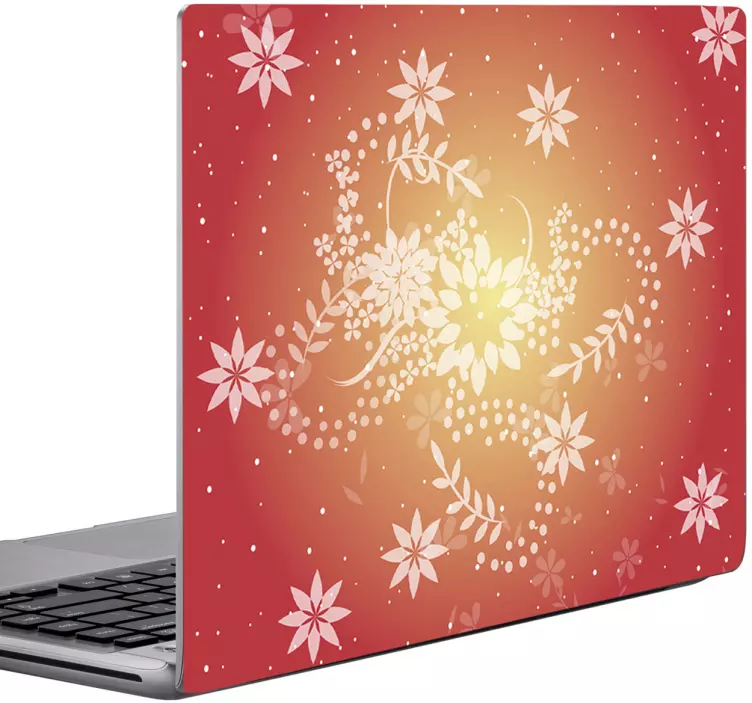 Lapttop Aufkleber chinesische Blumen - TenStickers