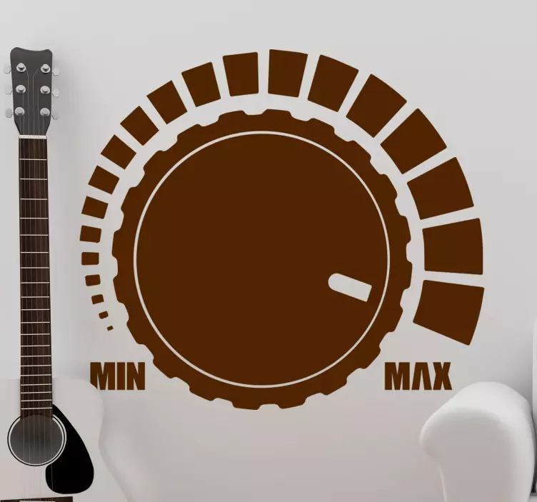 Lautstärkregler musik wandaufkleber - TenStickers