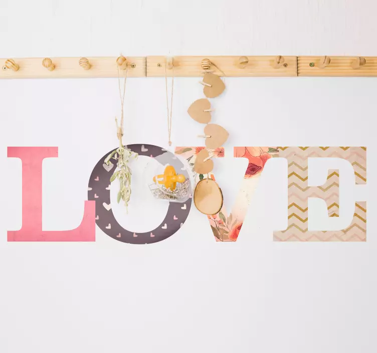 Liebe Sticker hängende liebesbriefe - TenStickers