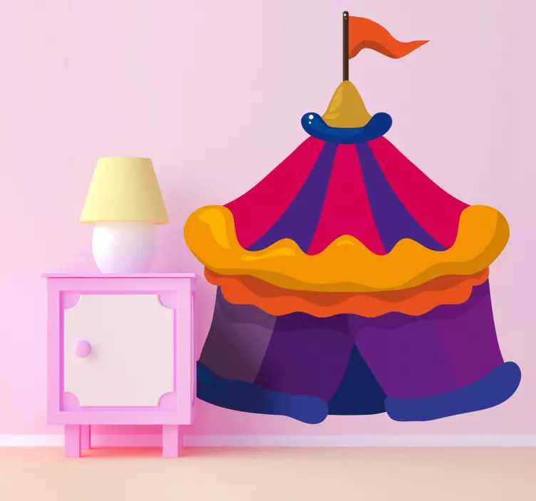 Lila Zirkuszelt Aufkleber - TenStickers