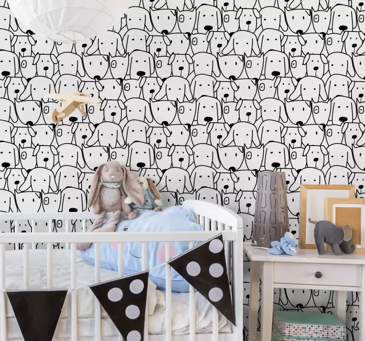 Lustige hunde Tapete aufkleber - TenStickers