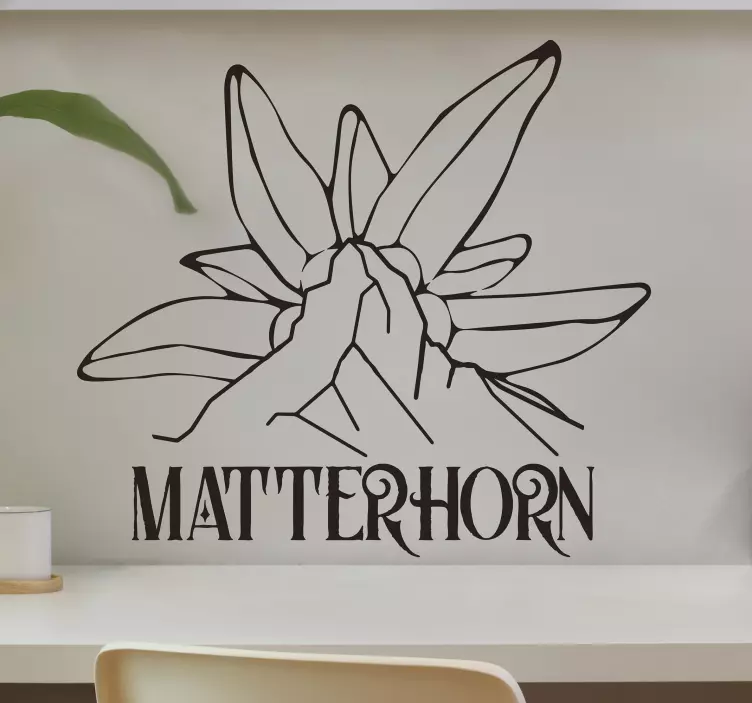Matterhorn-edelweiss wandaufkleber - TenStickers