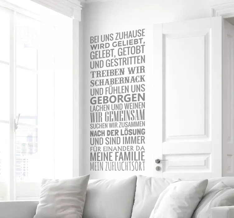 Meine Familie Wandtattoo - TenStickers