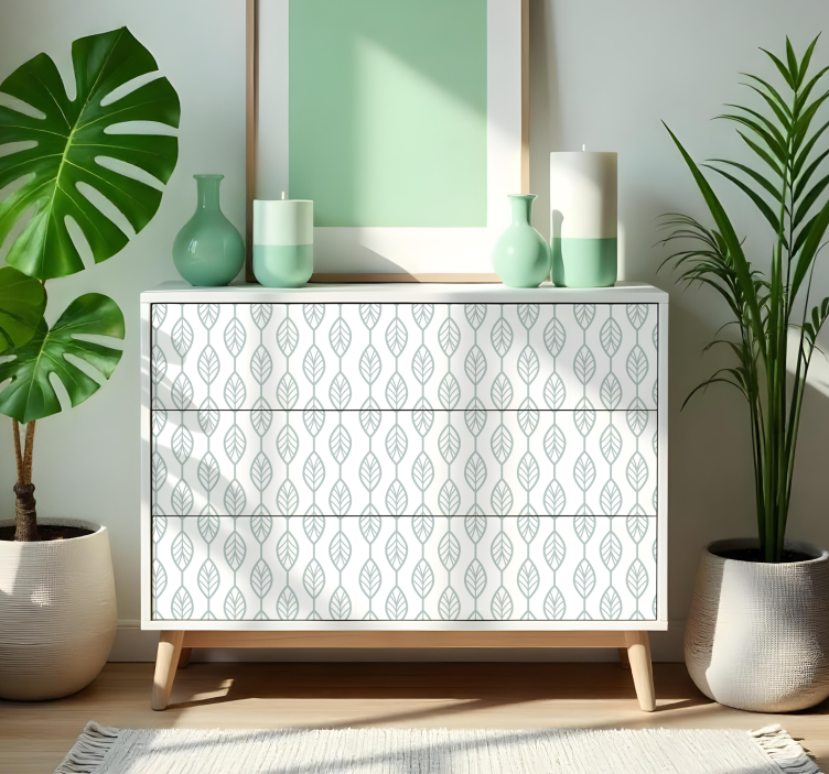 Möbelfolie umrissene blätter - TenStickers