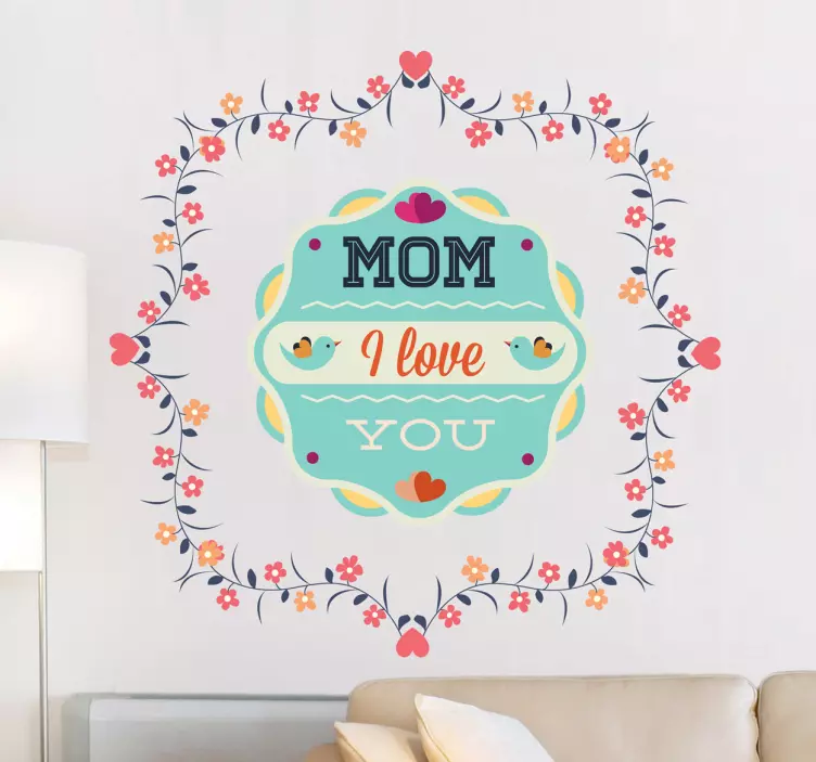 Mom I love you Aufkleber - TenStickers