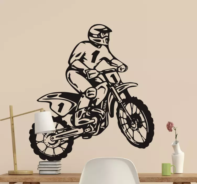 Motocross Fahrer Wandtattoo - TenStickers