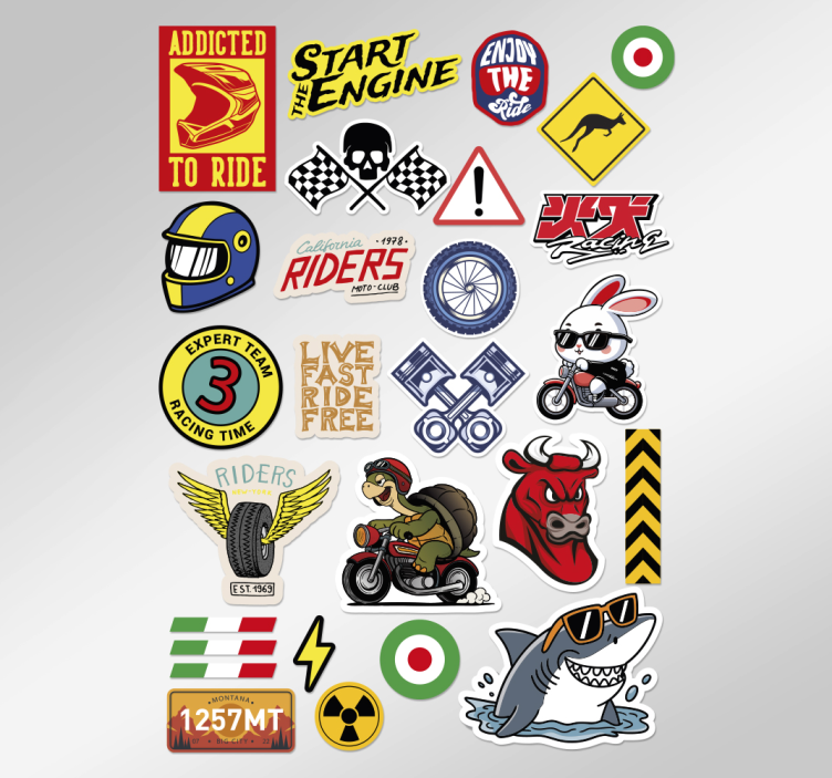 Motorrad Folie bomben-designpaket - TenStickers