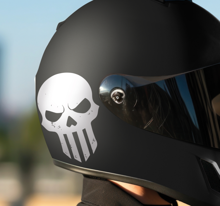 Motorrad Folie totenkopfhelm-design - TenStickers