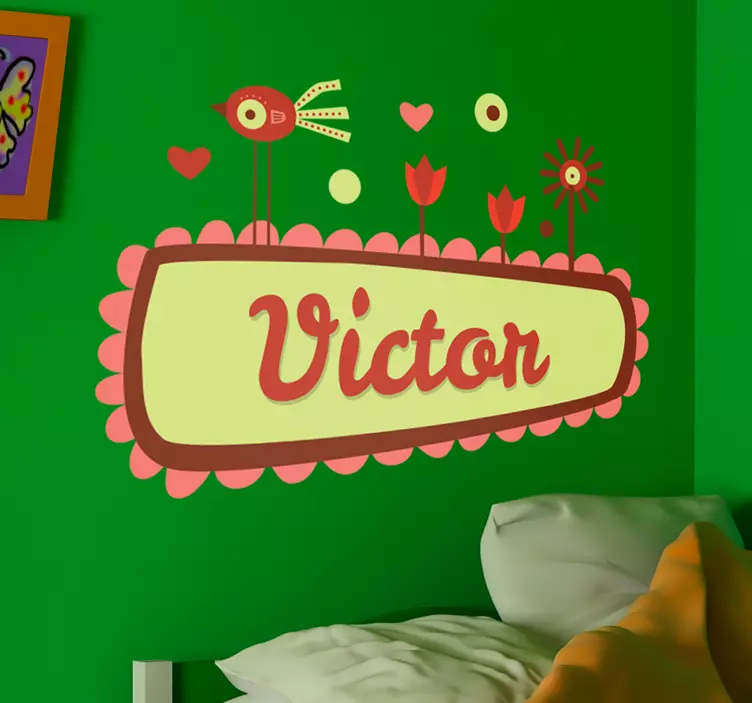 Namensschild Aufkleber - TenStickers