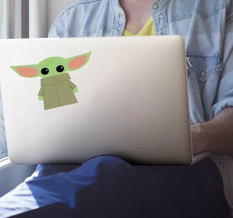 Laptop Aufkleber Baby yoda Aufkleber - TenStickers