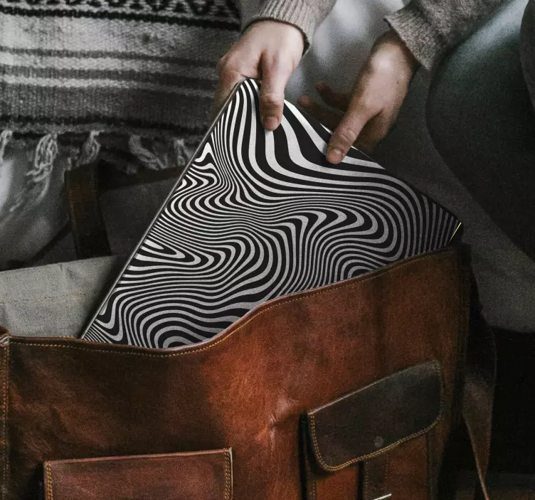 Laptop Aufkleber Zebra 3D effekt - TenStickers