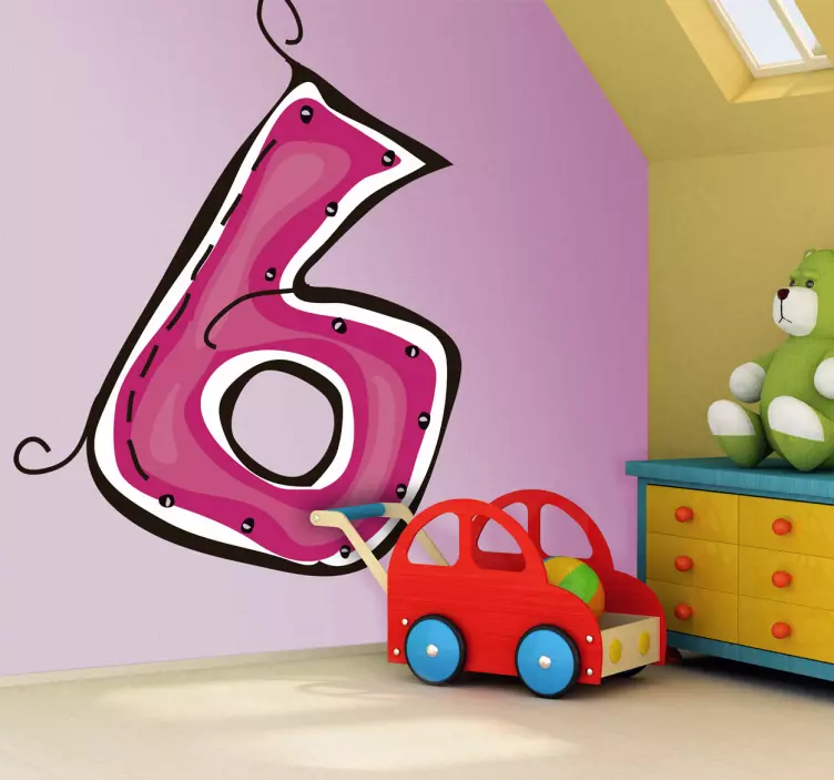 Nummer 6 Aufkleber - TenStickers