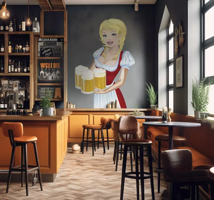 Oktoberfest Kellnerin Aufkleber - TenStickers