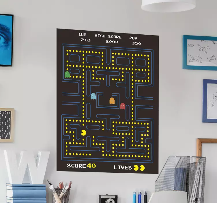 Pacman videospiel aufkleber - TenStickers
