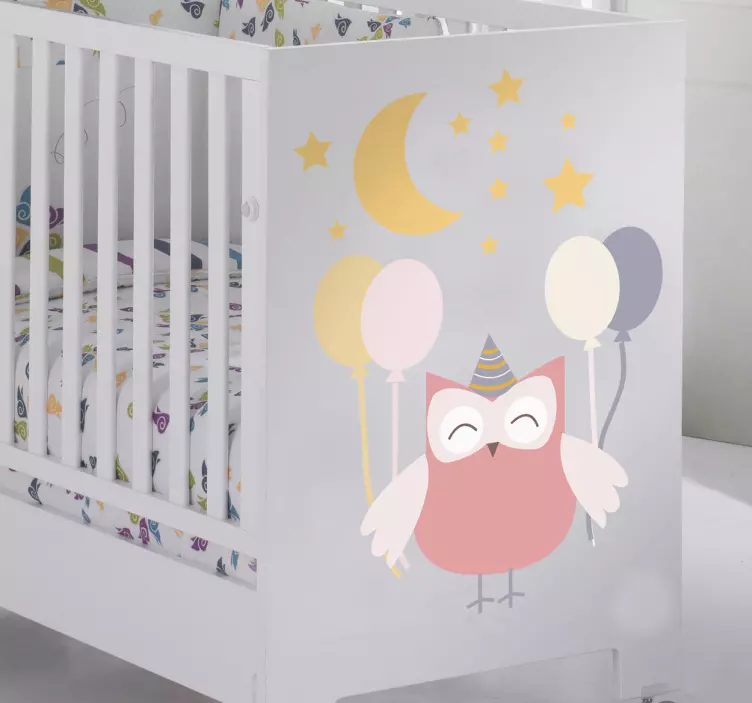 Wandtattoo Eule Luftballons - TenStickers