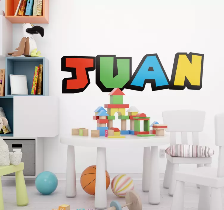 Personalisierter Aufkleber lustiger bunter name - TenStickers