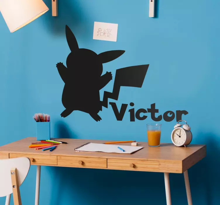Wandtattoo Kinderzimmer Pokémon mit Namen - TenStickers